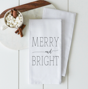 Open image in slideshow, Tea Towel - Merry and Bright
