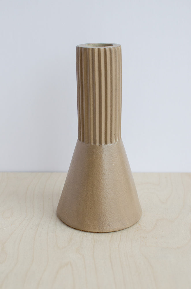 Fluted Vase - sand
