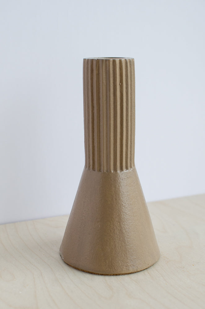 Fluted Vase - sand
