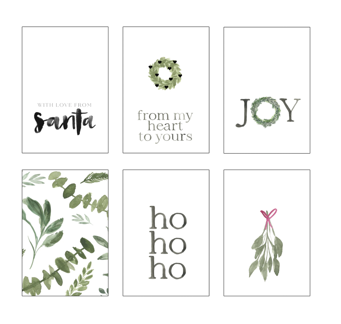 Holiday Card - gift tag set